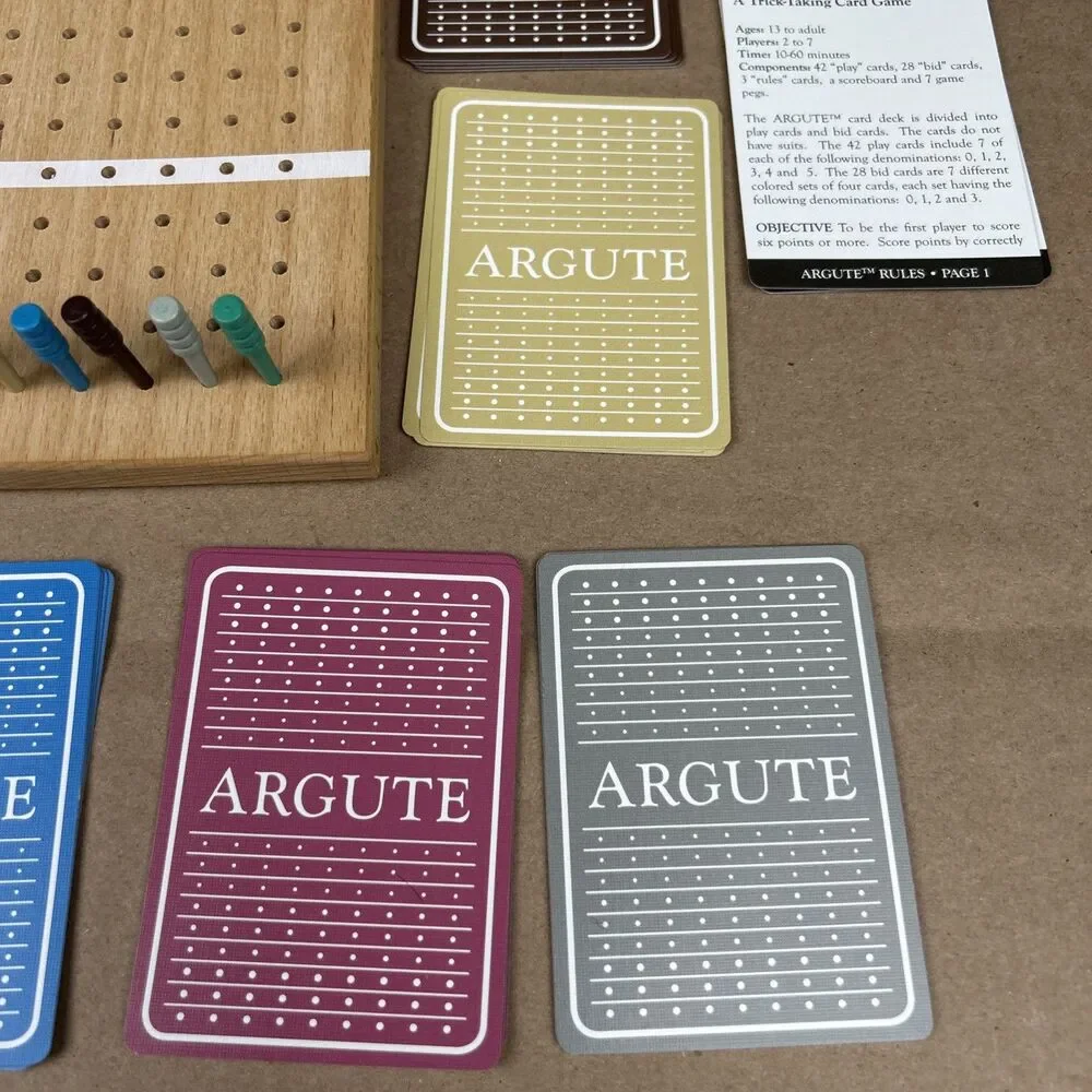 Argute Card Game For The Shrewd & Cunning Seattle Game Co. Deluxe Edition